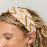 Zig Zag Crinkle Satin Headband