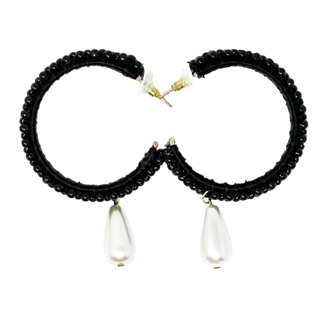 Drops of Beauty Beaded Hoop Earrings