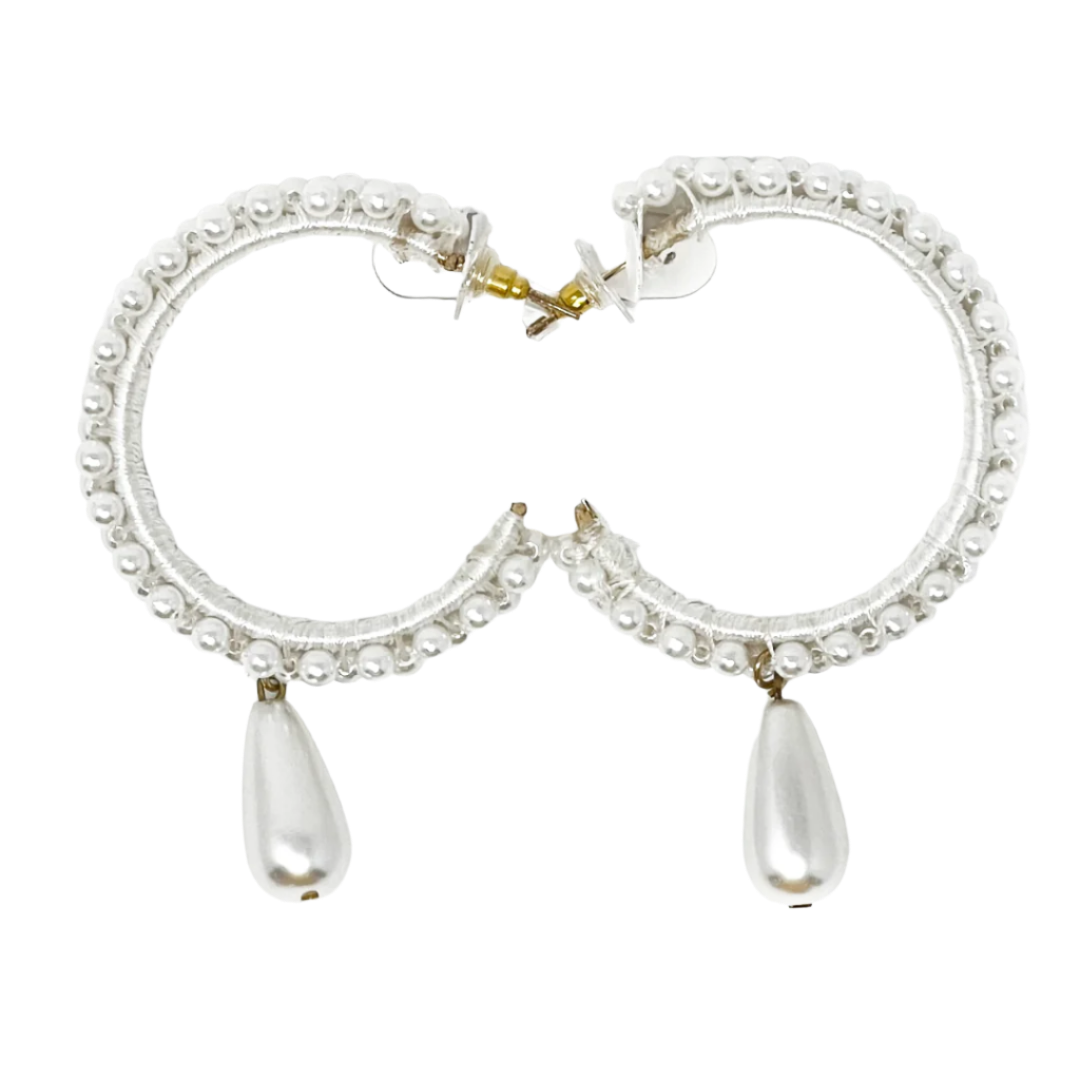 Drops of Beauty Beaded Hoop Earrings