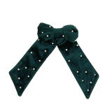 Joyful Moments Green Velvet Hair Bow