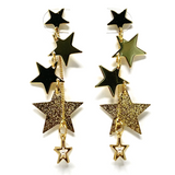Shooting Star Gold Statement Earrings