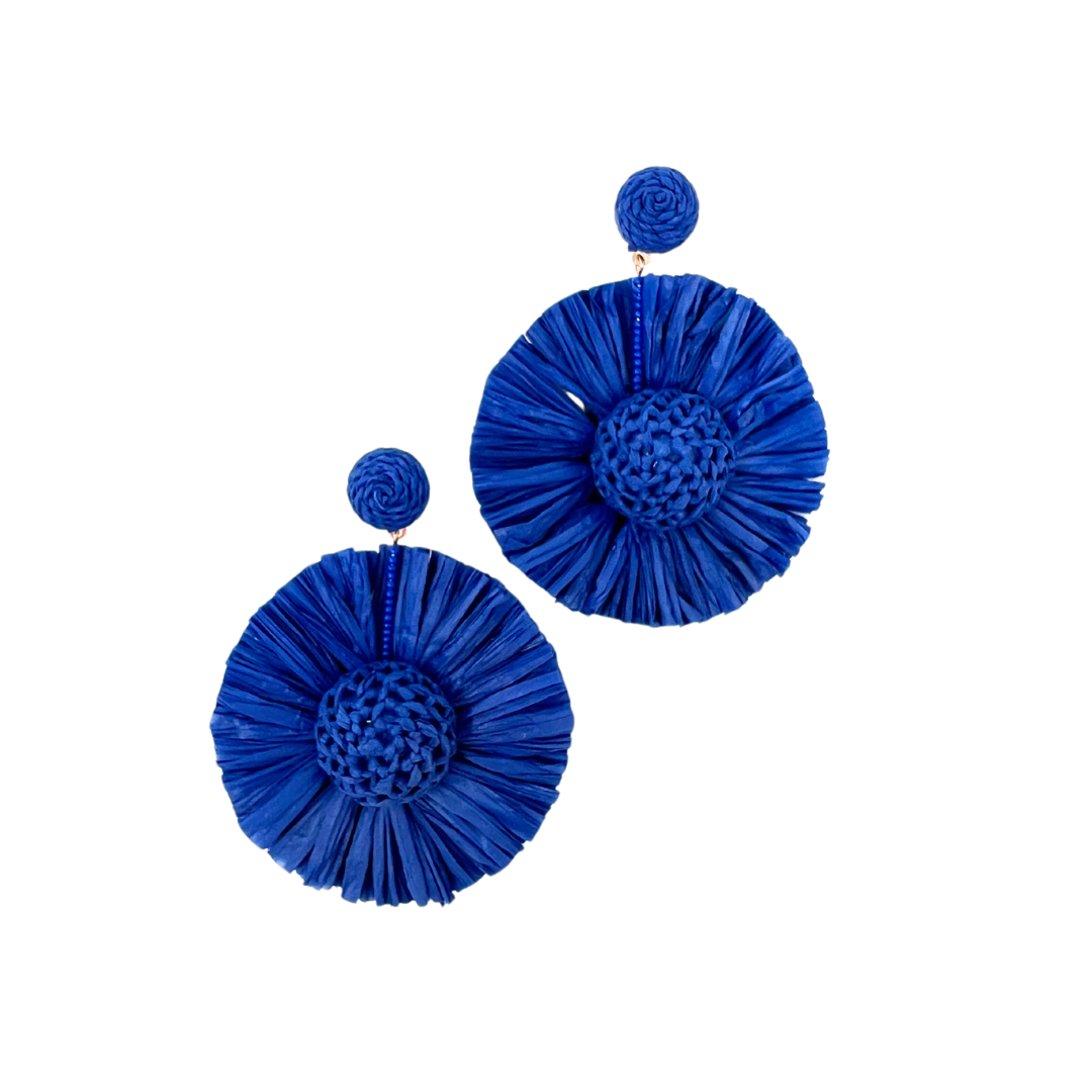 Wildflower Raffia Statement Earrings