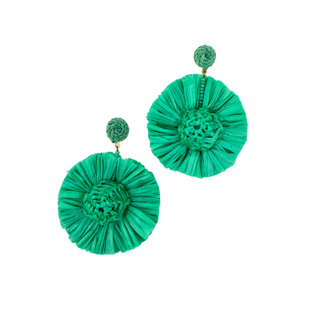 Wildflower Raffia Statement Earrings